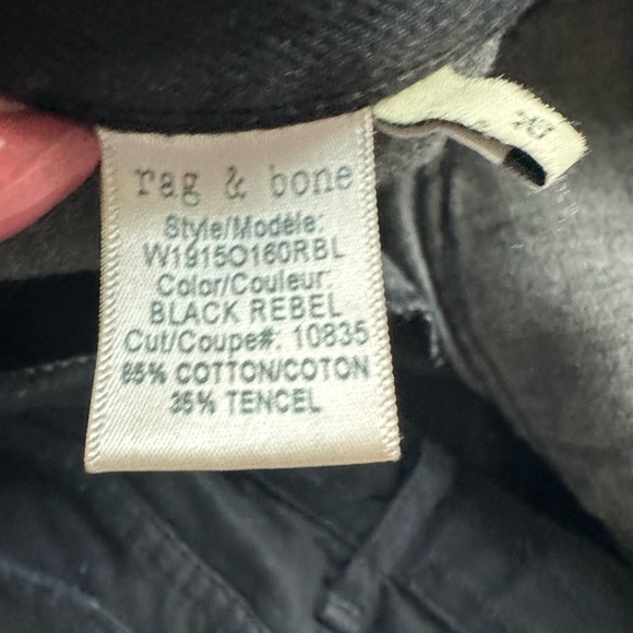 Rag & Bone boyfriend rebel shorts black size 26 - Picture 4 of 4